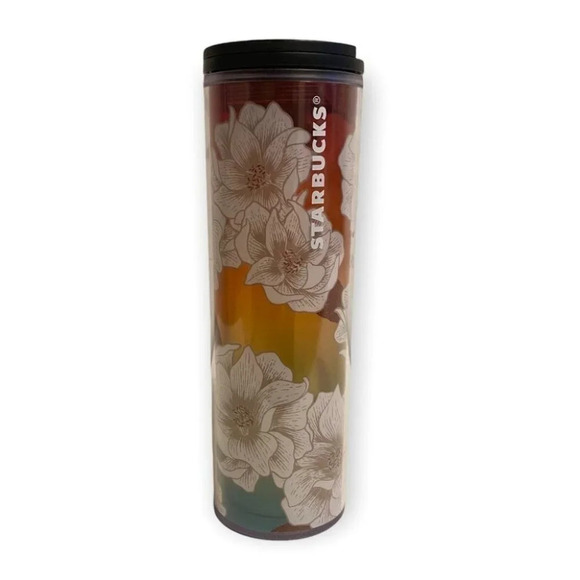 Starbucks Floral (Cactus Flower) Rainbow Ombre  Rare Tumbler - Picture 1 of 5